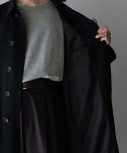 【INTÉRIM】インテリムのFLUID WOOL TRICOTINE SINGLE RAGLAN COAT - BLACK公式通販サイトsession福岡セレクトショップ