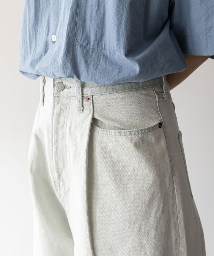 stein(シュタイン)の23AWコレクションVINTAGE REPRODUCTION DAMAGE WIDE DENIM JEANSのLT.INDIGO