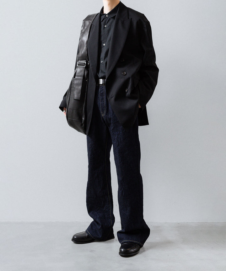 ssstein(シュタイン)のRAYON/LINEN OVERSIZED DOWN PAT SHIRT - BLACKの公式通販サイトsession福岡セレクトショップ