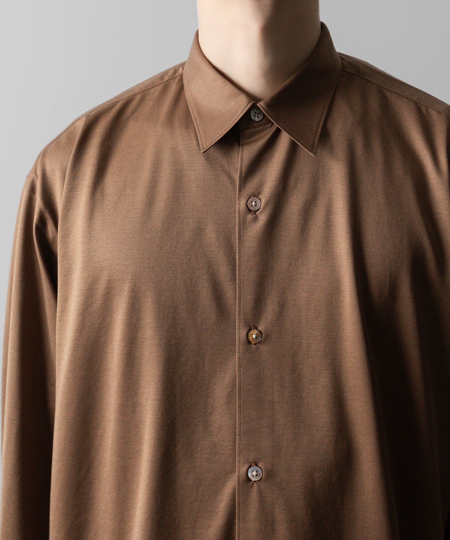 KANEMASA PHIL. カネマサフィルの46G MODEST SHIRT - COYOTEの公式通販サイトsession福岡セレクトショップ