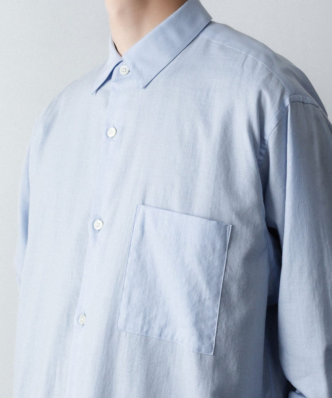 ssstein(シュタイン)のCOTTON SILK OVERSIZED LS SHIRT - SAXの公式通販サイトsession福岡セレクトショップ