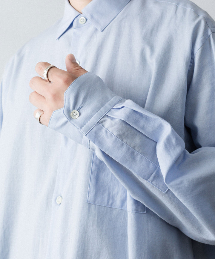 ssstein(シュタイン)のCOTTON SILK OVERSIZED LS SHIRT - SAXの公式通販サイトsession福岡セレクトショップ