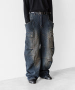 画像をギャラリービューアに読み込む, 【SUBLATIONS】SASHIKO BANANA CUTTING PANTS - SASHIKO INDIGO
