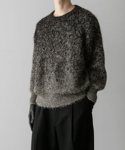 【ssstein】GLITTER FUR KNIT GRADATION CREW NECK LS - GRADATION