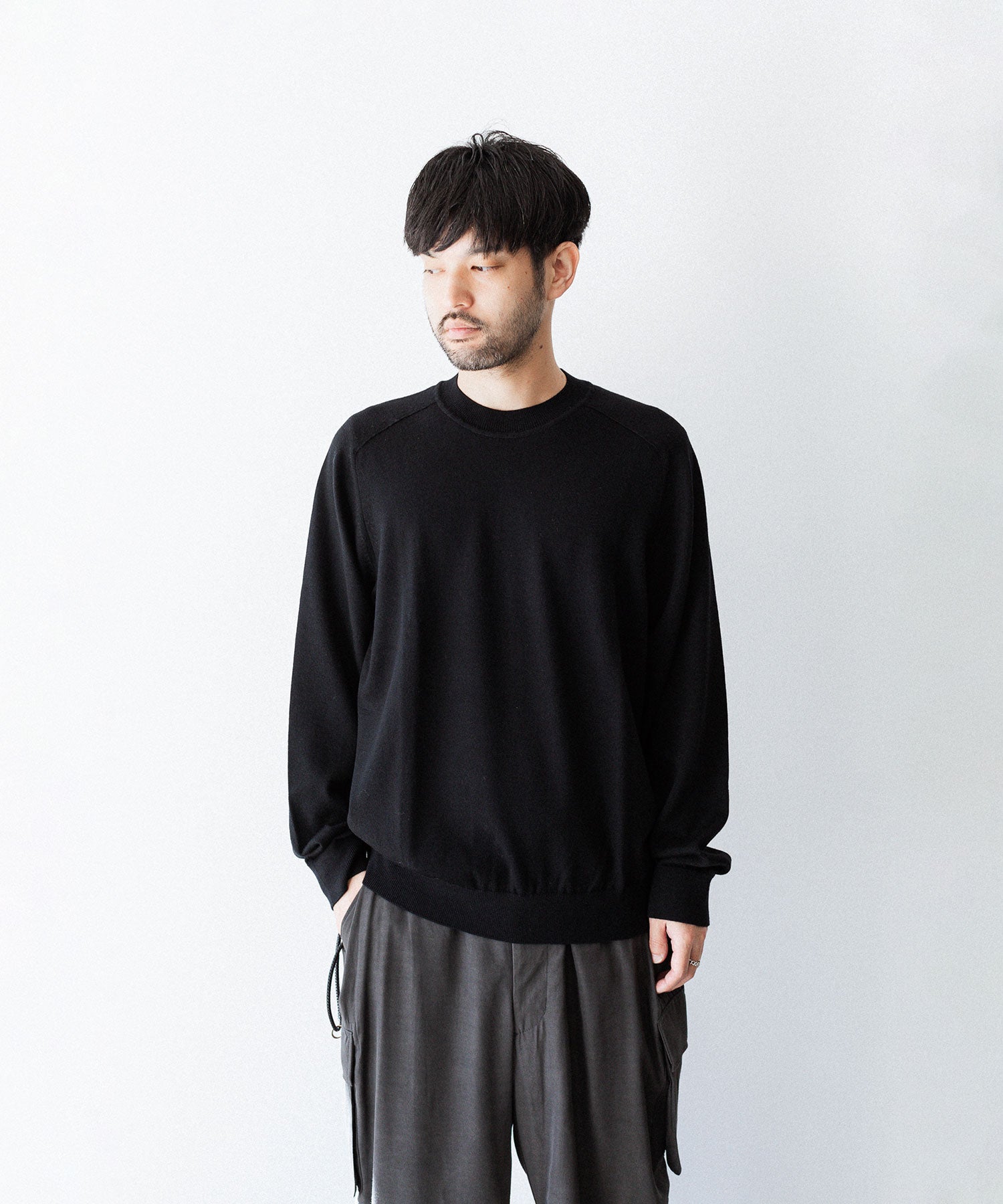 UMEDA ウメダニットの12GG CREW NECK PULLOVER - BLACKの公式通販サイトsession福岡セレクトショップ