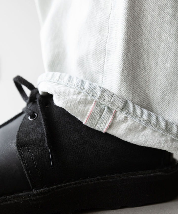 stein(シュタイン)の23AWコレクションVINTAGE REPRODUCTION DAMAGE WIDE DENIM JEANSのLT.INDIGO