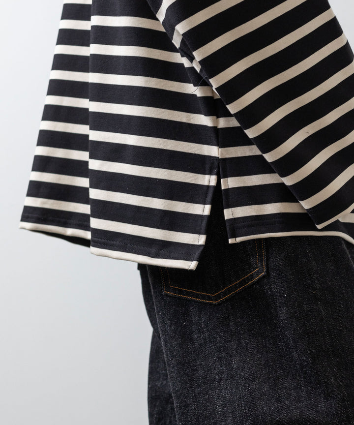 INTÉRIM インテリム 23ss HYPER BIG SUVIN GIZA BASQUE BORDER SHIRT sessionセッション福岡セレクトショップ 公式通販サイト