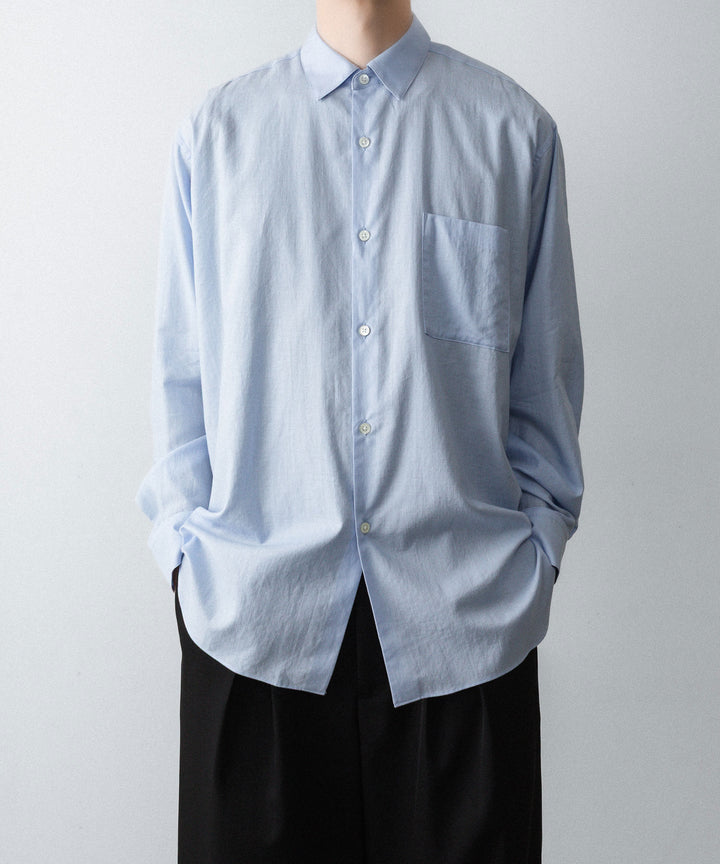 ssstein(シュタイン)のCOTTON SILK OVERSIZED LS SHIRT - SAXの公式通販サイトsession福岡セレクトショップ