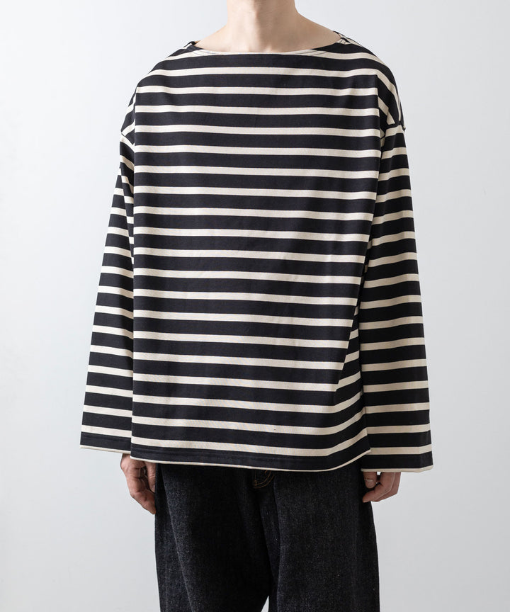 INTÉRIM インテリム 23ss HYPER BIG SUVIN GIZA BASQUE BORDER SHIRT sessionセッション福岡セレクトショップ 公式通販サイト