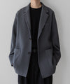 【stein】OVERSIZED GRADATION PLEATS JACKET - N.GREY