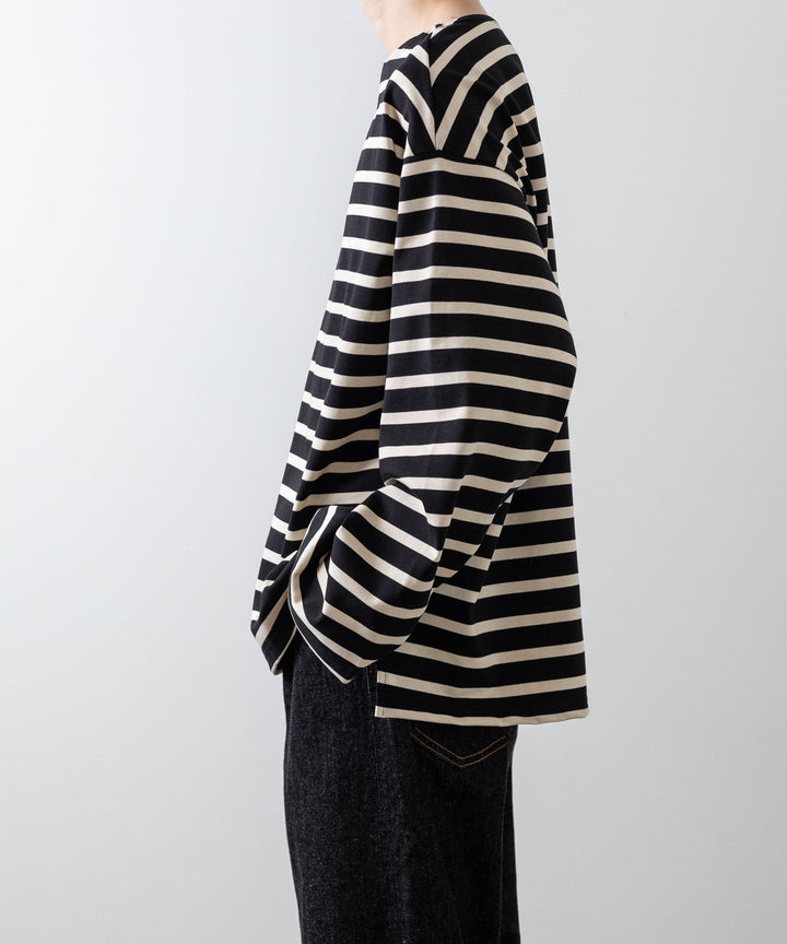 INTÉRIM インテリム 23ss HYPER BIG SUVIN GIZA BASQUE BORDER SHIRT sessionセッション福岡セレクトショップ 公式通販サイト