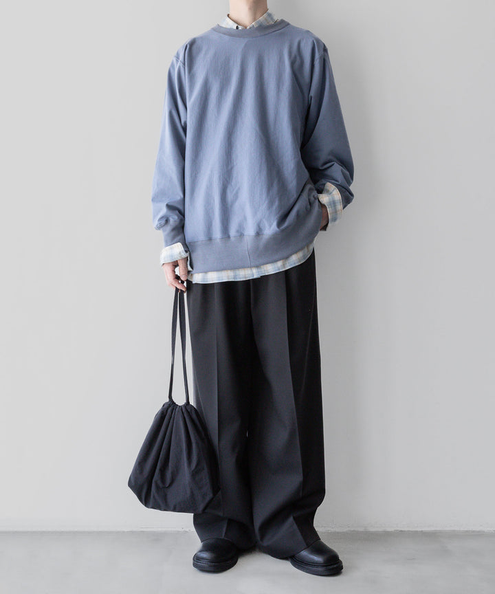 【INTÉRIM】インテリムのREVERSE WAVE L/S HIGH GAGE SWEAT SHIRT - F.BLUE公式通販サイトsession福岡セレクトショップ