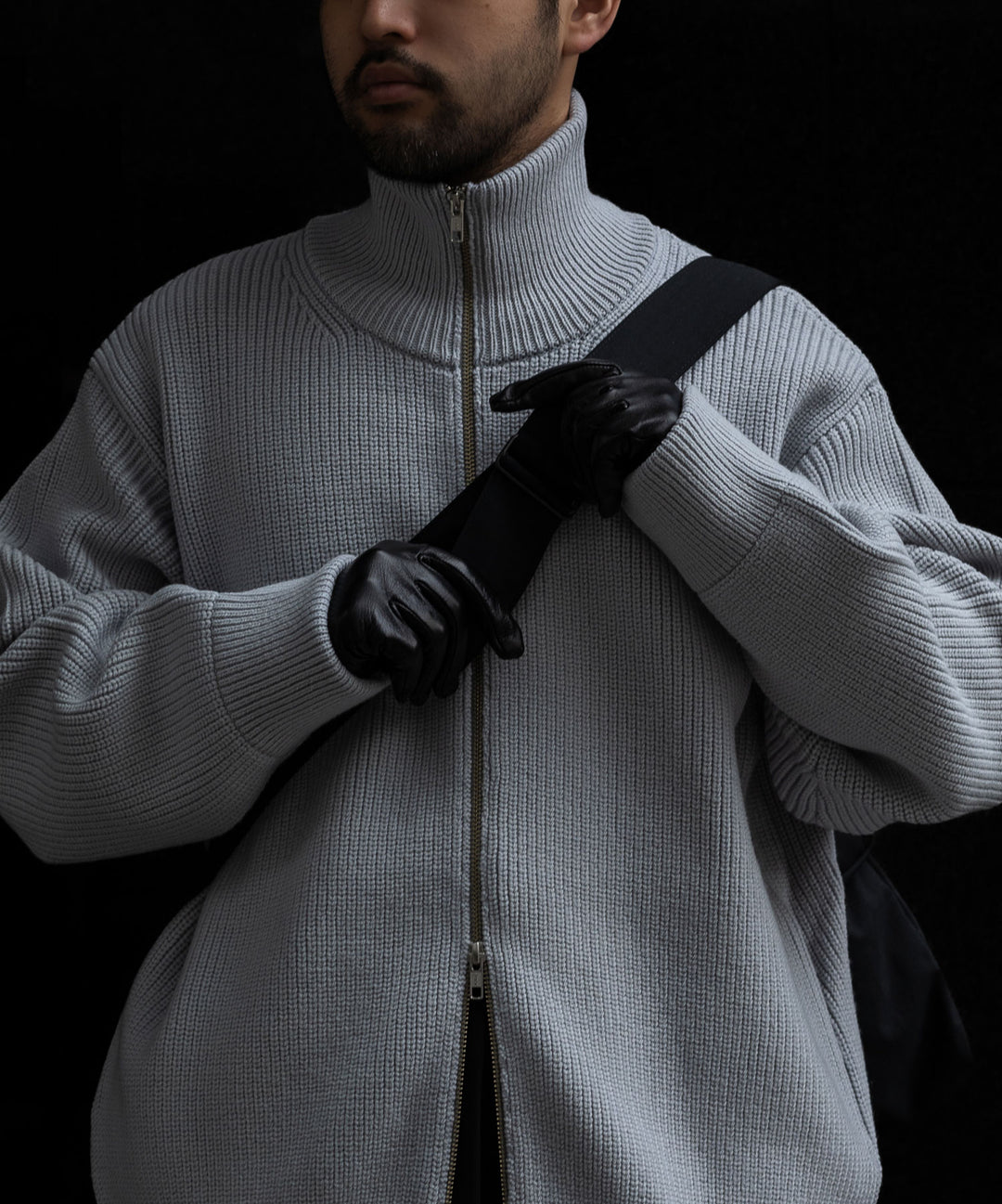 【stein】シュタイン 23AW OVERSIZED DRIVERS KNIT ZIP JACKET - OFF GREY sessionセッション福岡セレクトショップ 公式通販サイト
