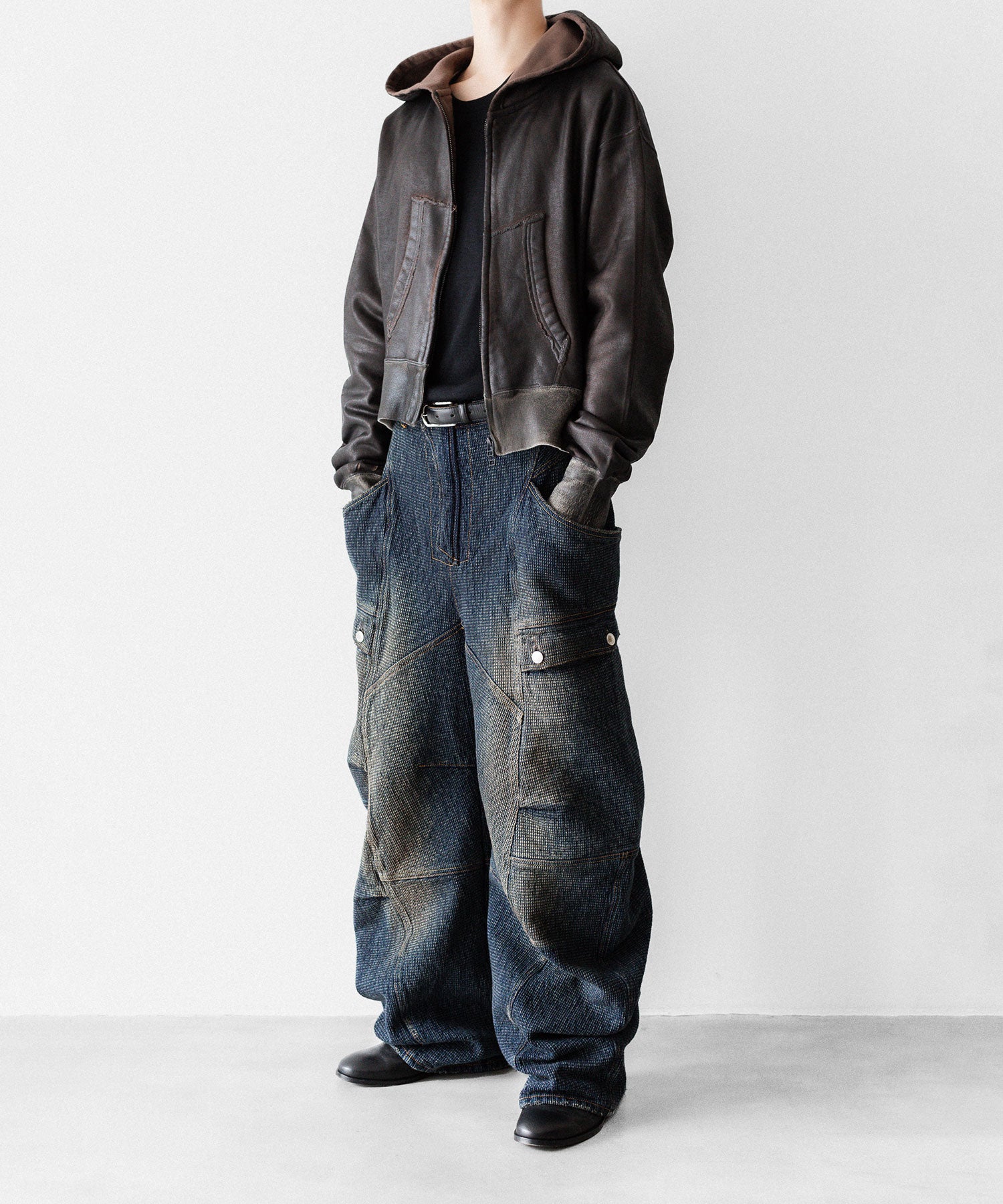 【SUBLATIONS】SASHIKO BANANA CUTTING PANTS - SASHIKO INDIGO