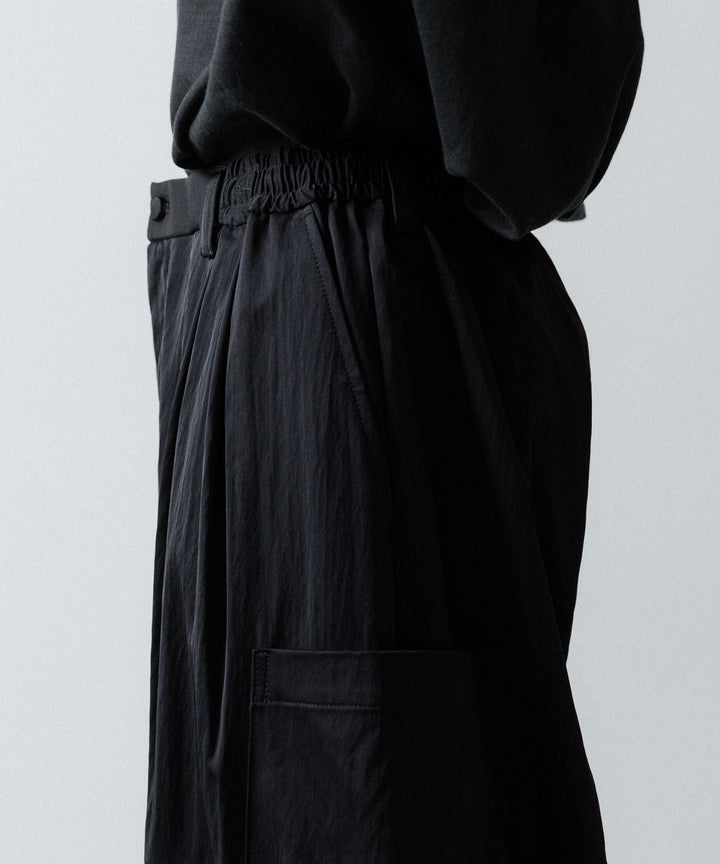 ANTHEM A-アンセムエーのSATIN MILITARY EASY PANTSのBLACK 公式通販サイトsession福岡セレクトショップ 