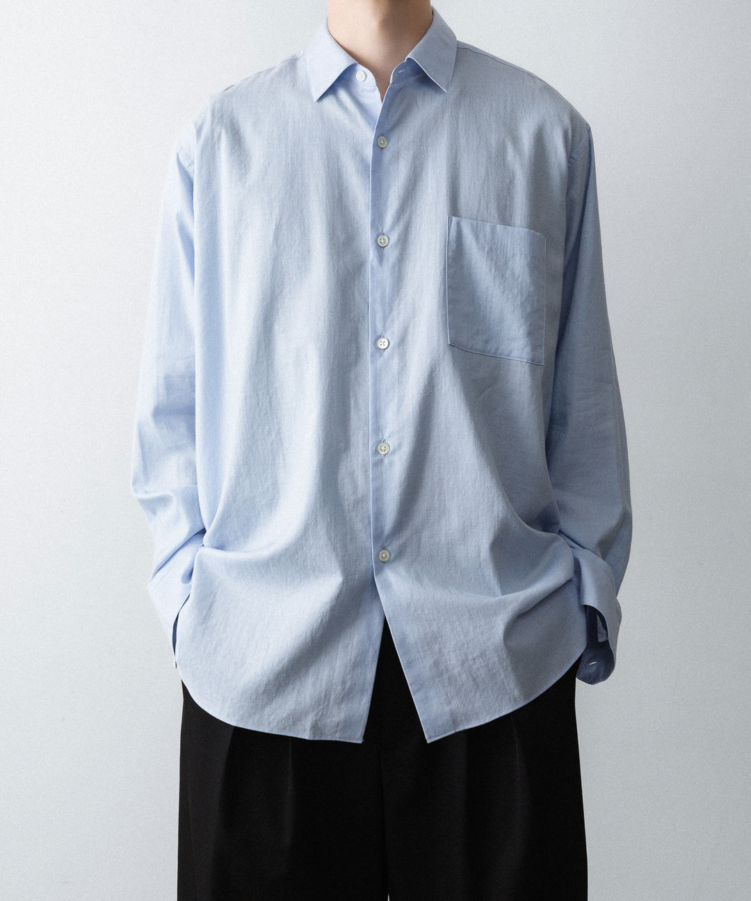 ssstein(シュタイン)のCOTTON SILK OVERSIZED LS SHIRT - SAXの公式通販サイトsession福岡セレクトショップ