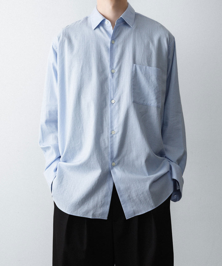 ssstein(シュタイン)のCOTTON SILK OVERSIZED LS SHIRT - SAXの公式通販サイトsession福岡セレクトショップ