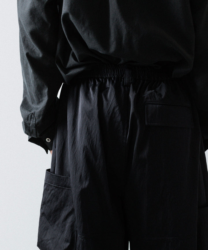 ANTHEM A-アンセムエーのSATIN MILITARY EASY PANTSのBLACK 公式通販サイトsession福岡セレクトショップ 