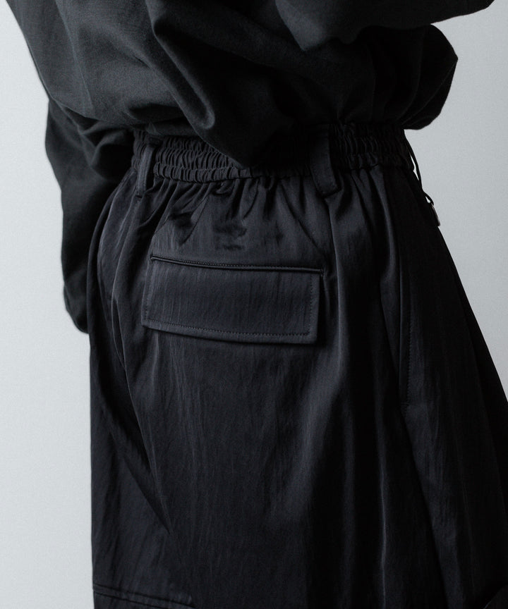 ANTHEM A-アンセムエーのSATIN MILITARY EASY PANTSのBLACK 公式通販サイトsession福岡セレクトショップ 