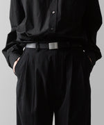 画像をギャラリービューアに読み込む, ssstein(シュタイン)の24AWコレクション SILK NEP CLOTH EASY WIDE TROUSERS - BLACK 公式通販サイトsession福岡セレクトショップ
