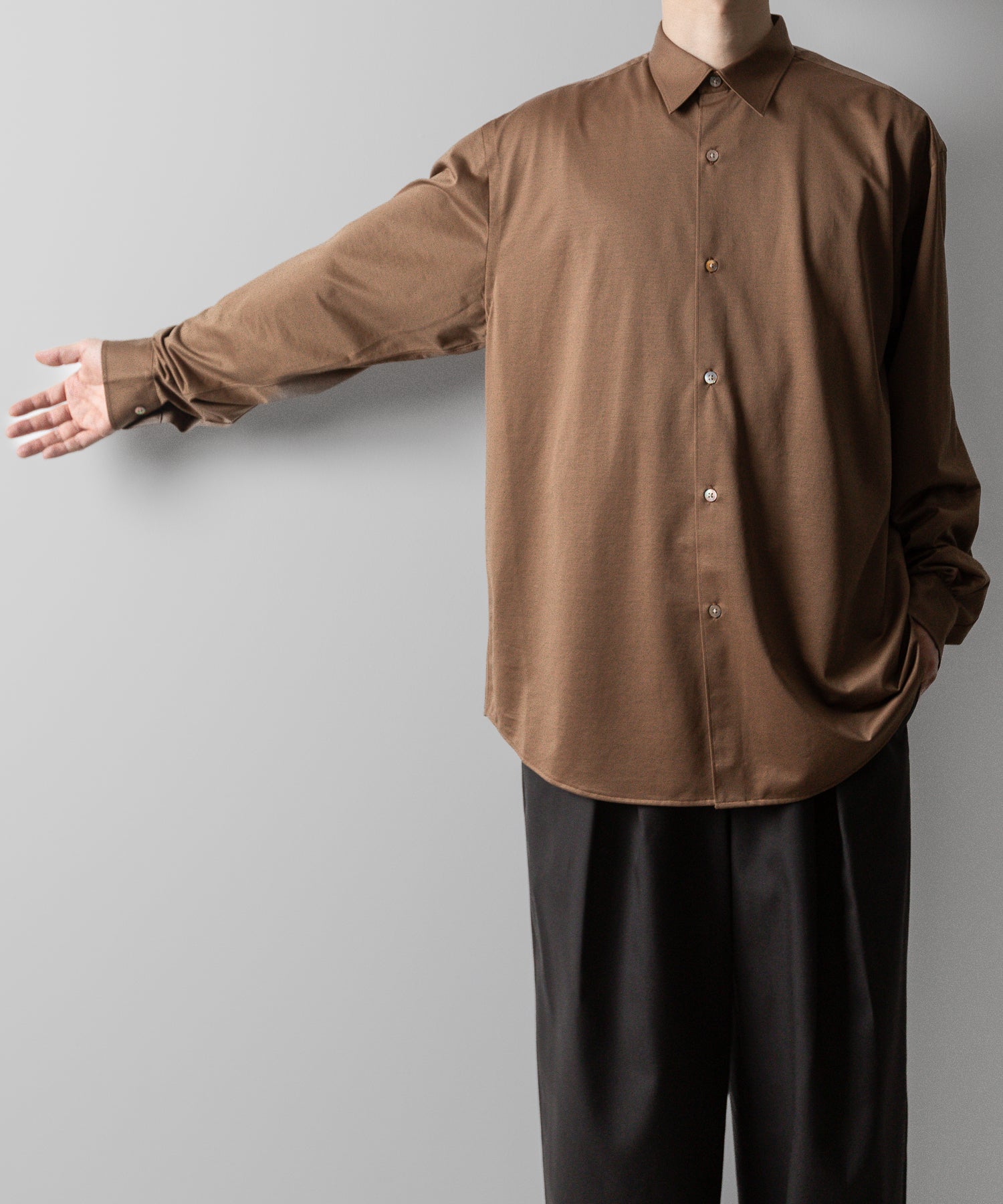 KANEMASA PHIL. カネマサフィルの46G MODEST SHIRT - COYOTEの公式通販サイトsession福岡セレクトショップ