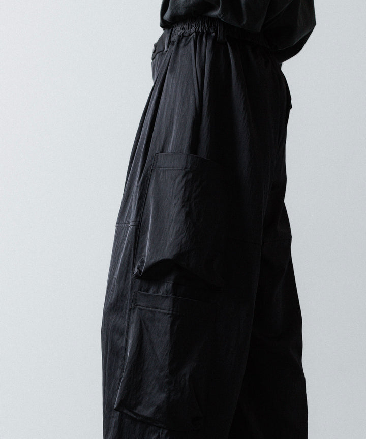 ANTHEM A-アンセムエーのSATIN MILITARY EASY PANTSのBLACK 公式通販サイトsession福岡セレクトショップ 
