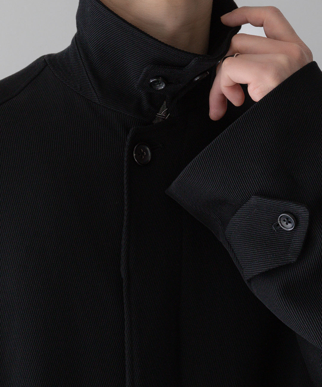 【INTÉRIM】インテリムのFLUID WOOL TRICOTINE SINGLE RAGLAN COAT - BLACK公式通販サイトsession福岡セレクトショップ