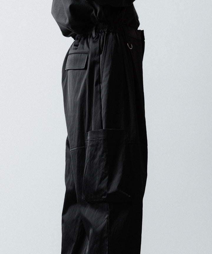 ANTHEM A-アンセムエーのSATIN MILITARY EASY PANTSのBLACK 公式通販サイトsession福岡セレクトショップ 
