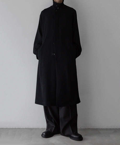 INTÉRIM/インテリム】FLUID WOOL TRICOTINE SINGLE RAGLAN COAT