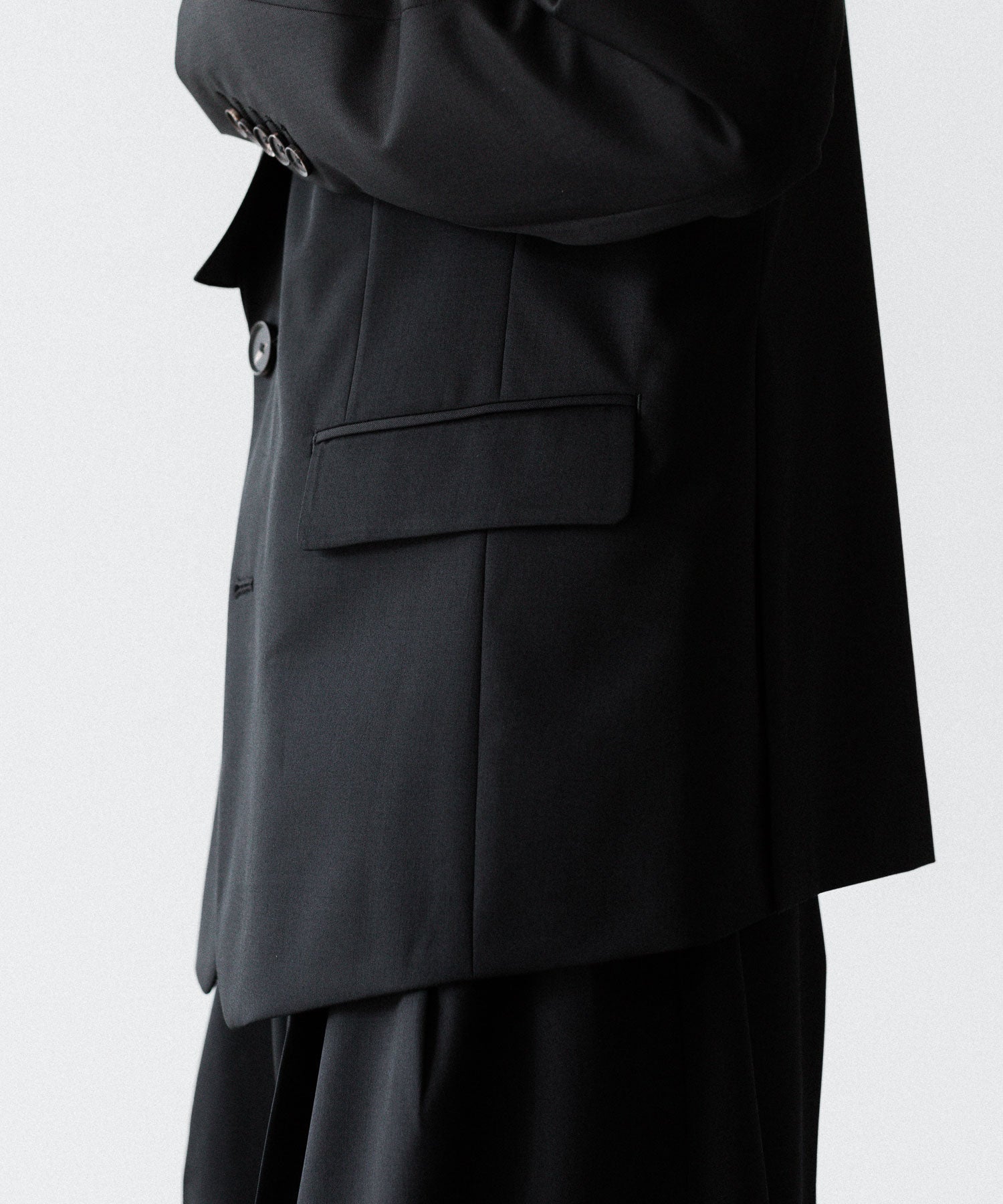 SUBLATIONS サブレーションズのSUPER140 SINGLE BREASTED JACKETのBLACK 公式通販サイトsession福岡セレクトショップ