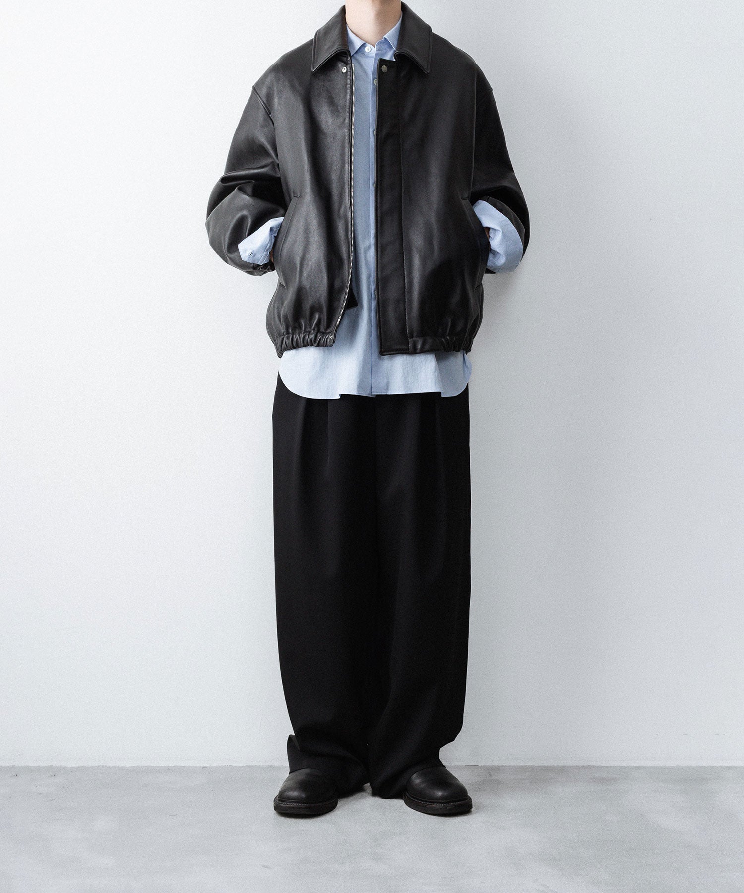 ssstein / シュタイン】COTTON SILK OVERSIZED LS SHIRT - SAX | 公式