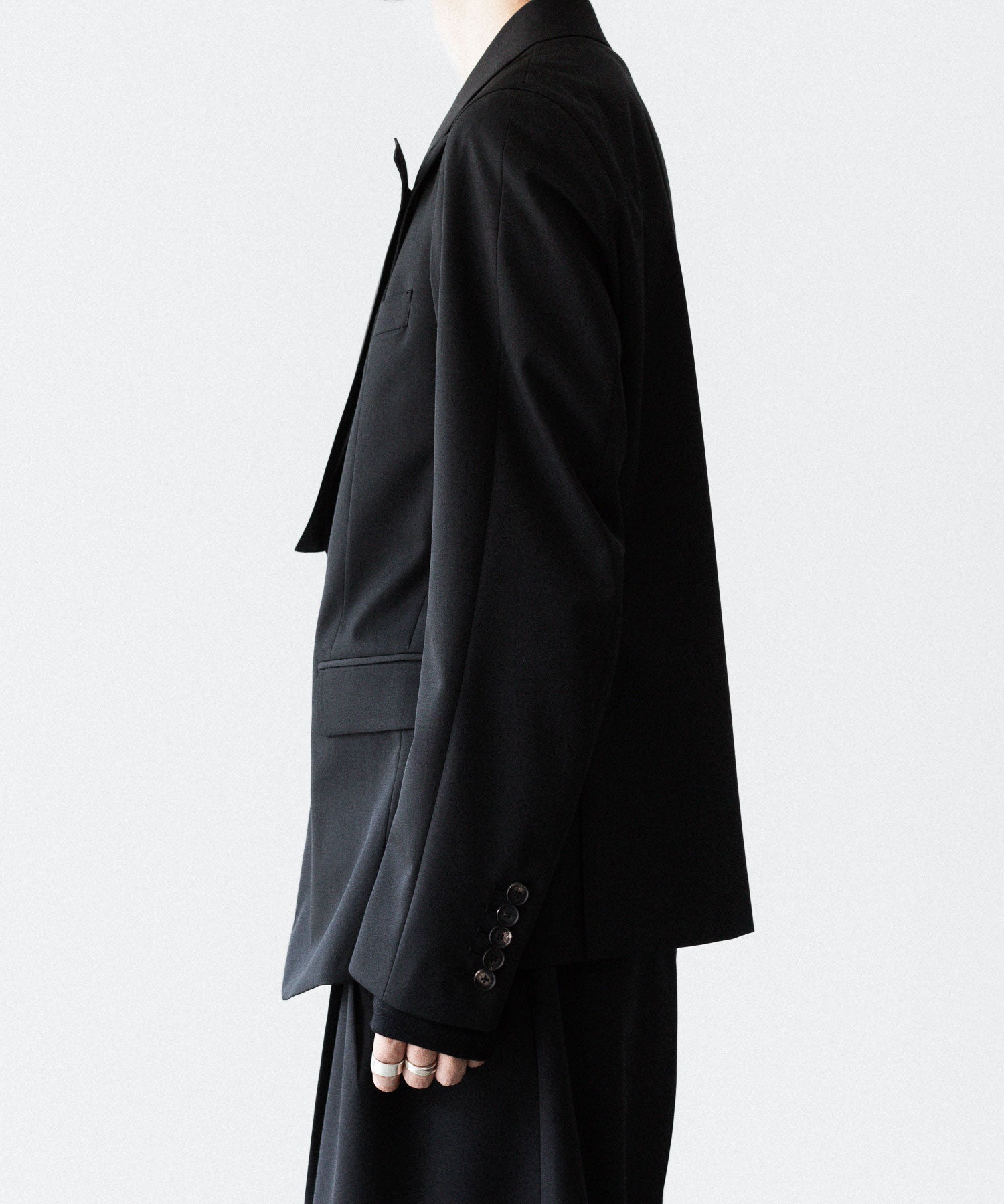 SUBLATIONS サブレーションズのSUPER140 SINGLE BREASTED JACKETのBLACK 公式通販サイトsession福岡セレクトショップ