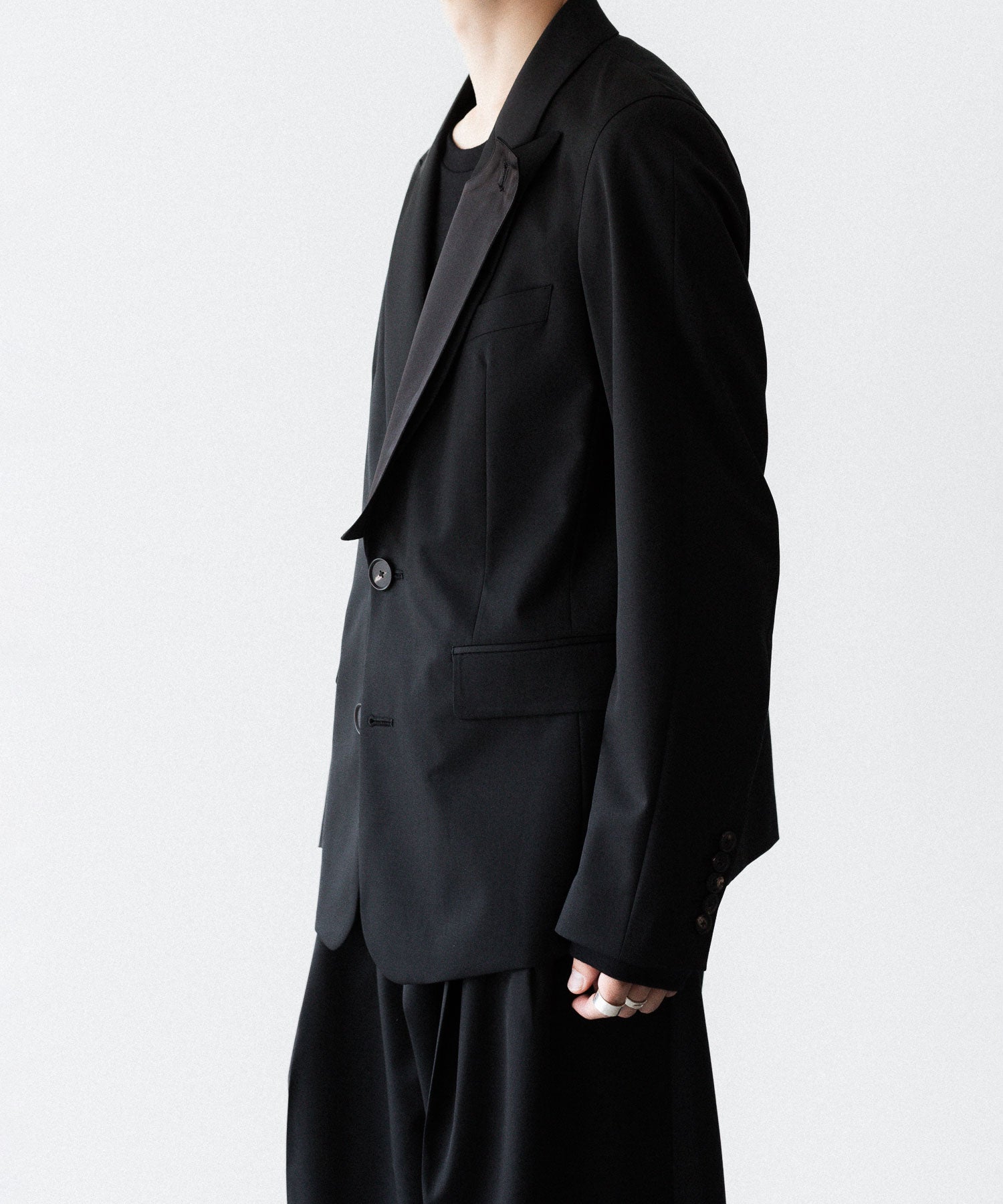 SUBLATIONS サブレーションズのSUPER140 SINGLE BREASTED JACKETのBLACK 公式通販サイトsession福岡セレクトショップ