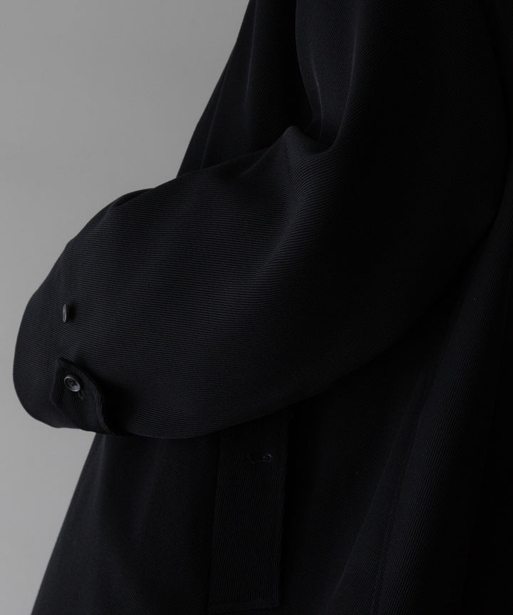 【INTÉRIM】インテリムのFLUID WOOL TRICOTINE SINGLE RAGLAN COAT - BLACK公式通販サイトsession福岡セレクトショップ
