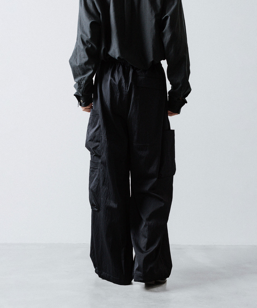 ANTHEM A-アンセムエーのSATIN MILITARY EASY PANTSのBLACK 公式通販サイトsession福岡セレクトショップ 