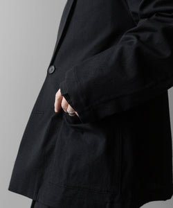 ssstein(シュタイン)の24AWコレクション SILK NEP CLOTH SINGLE BREASTED JACKET - BLACK 公式通販サイトsession福岡セレクトショップ