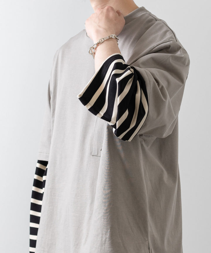 INTÉRIM インテリム 23ss HYPER BIG SUVIN GIZA BASQUE BORDER SHIRT sessionセッション福岡セレクトショップ 公式通販サイト