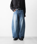 画像をギャラリービューアに読み込む, ssstein(シュタイン)のDEFORMATION WIDE DENIM PANTS - INDIGOの公式通販サイトsession福岡セレクトショップ
