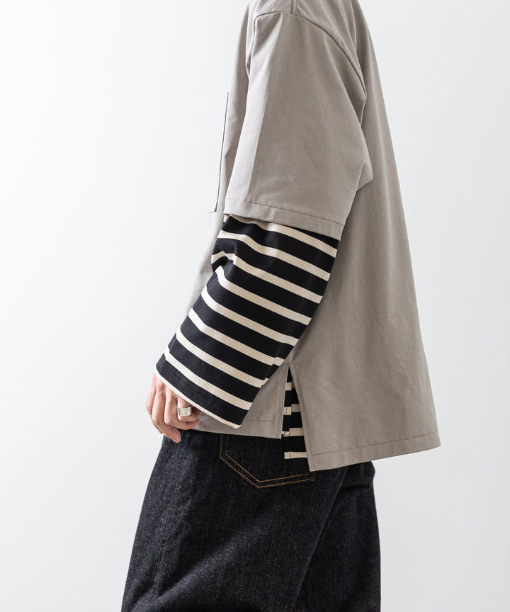 INTÉRIM インテリム 23ss HYPER BIG SUVIN GIZA BASQUE BORDER SHIRT sessionセッション福岡セレクトショップ 公式通販サイト
