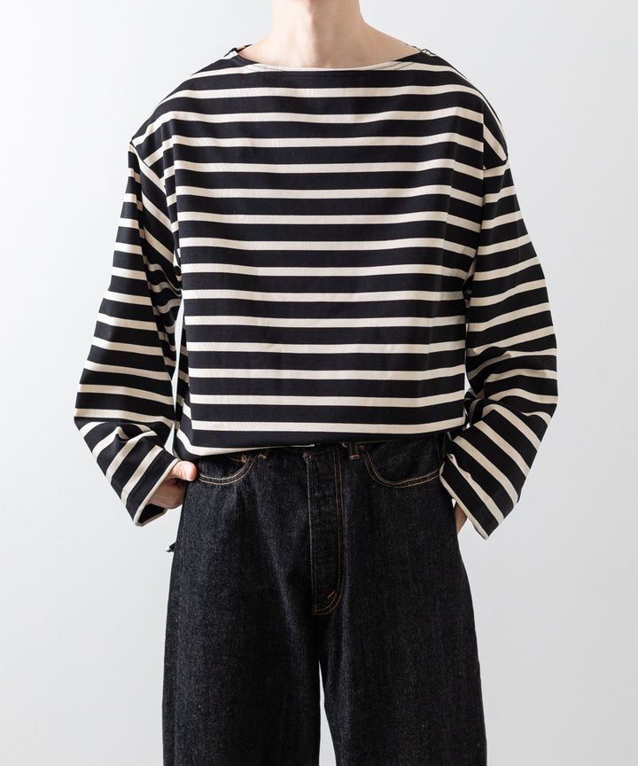 INTÉRIM インテリム 23ss HYPER BIG SUVIN GIZA BASQUE BORDER SHIRT sessionセッション福岡セレクトショップ 公式通販サイト