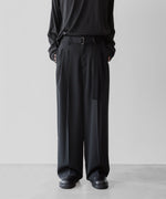 画像をギャラリービューアに読み込む, ATTACHMENT アタッチメントのSORIBIA TWILL BELTED WIDE TROUSERS-BLACKの公式通販サイトsession福岡セレクトショップ
