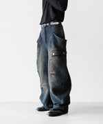 画像をギャラリービューアに読み込む, 【SUBLATIONS】SASHIKO BANANA CUTTING PANTS - SASHIKO INDIGO
