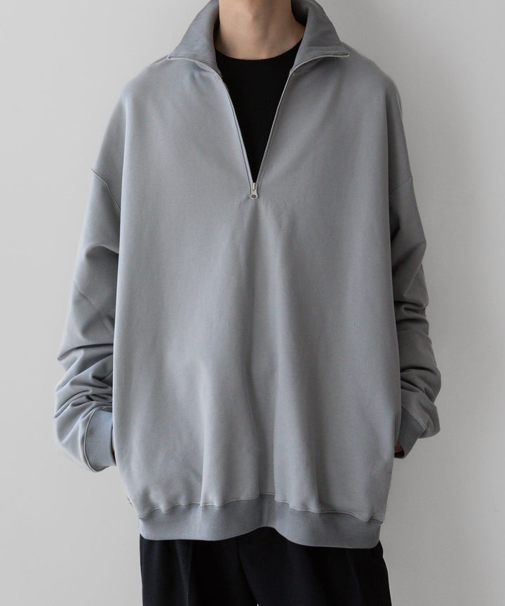 KANEMASA PHIL. カネマサフィル 23AW EXCLUSIVE - 36G SUPER FINE GAUGE HALF ZIP PULLOVER - LIGHT GRAY sessionセッション福岡セレクトショップ公式通販サ