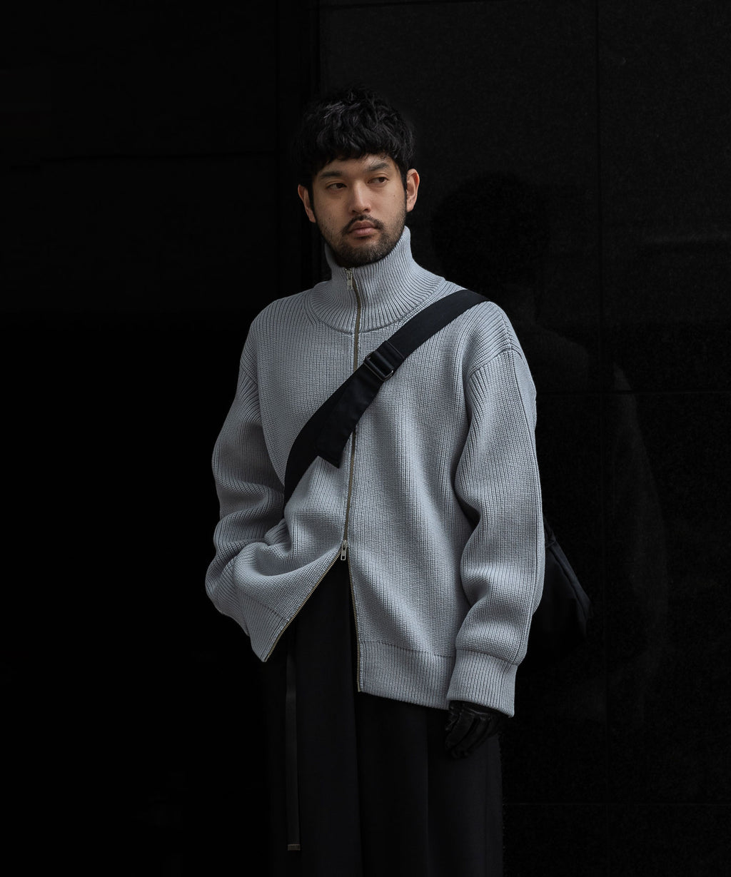 【stein】シュタイン 23AW OVERSIZED DRIVERS KNIT ZIP JACKET - OFF GREY sessionセッション福岡セレクトショップ 公式通販サイト