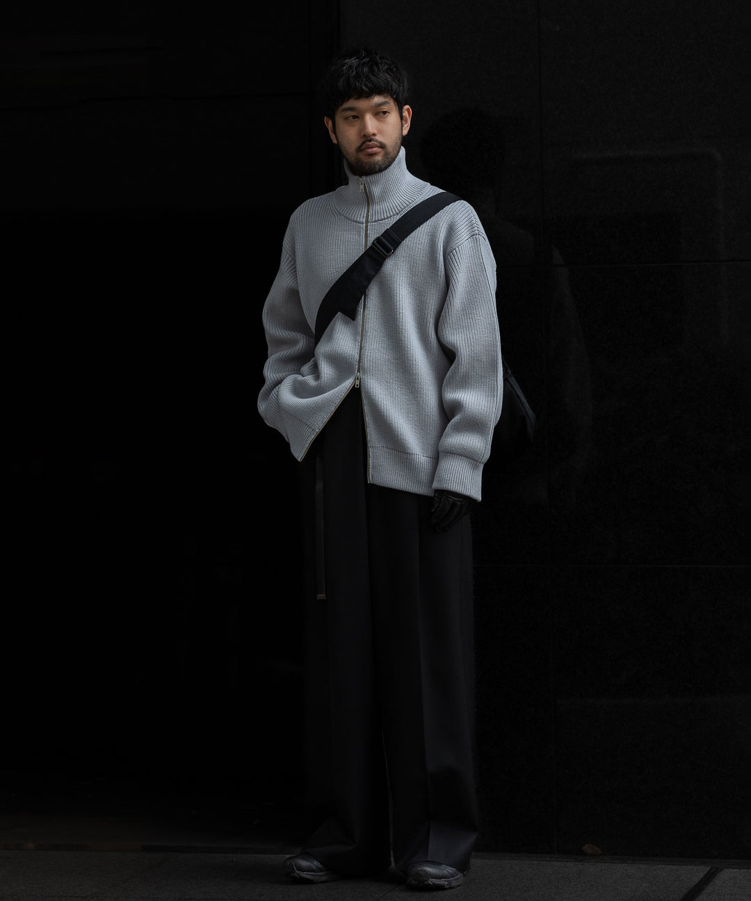 【stein】シュタイン 23AW OVERSIZED DRIVERS KNIT ZIP JACKET - OFF GREY sessionセッション福岡セレクトショップ 公式通販サイト