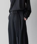 画像をギャラリービューアに読み込む, ATTACHMENT アタッチメントのSORIBIA TWILL BELTED WIDE TROUSERS-BLACKの公式通販サイトsession福岡セレクトショップ
