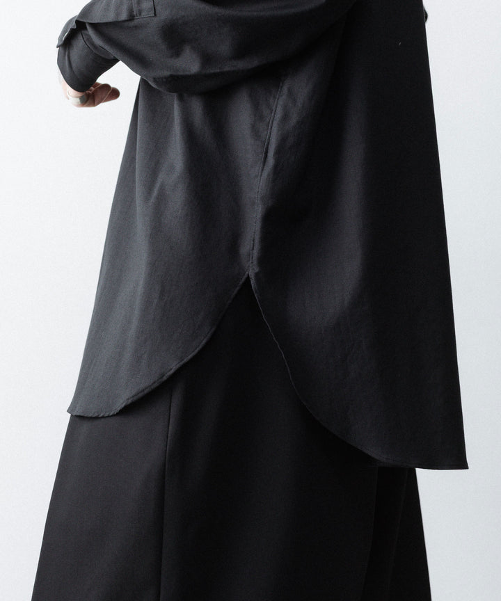 ssstein(シュタイン)のCOTTON SILK OVERSIZED LS SHIRT - BLACKの公式通販サイトsession福岡セレクトショップ