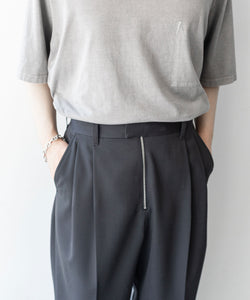 stein/EX WIDE TAPERED TROUSERS（LEATHER）
