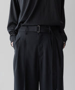 画像をギャラリービューアに読み込む, ATTACHMENT アタッチメントのSORIBIA TWILL BELTED WIDE TROUSERS-BLACKの公式通販サイトsession福岡セレクトショップ
