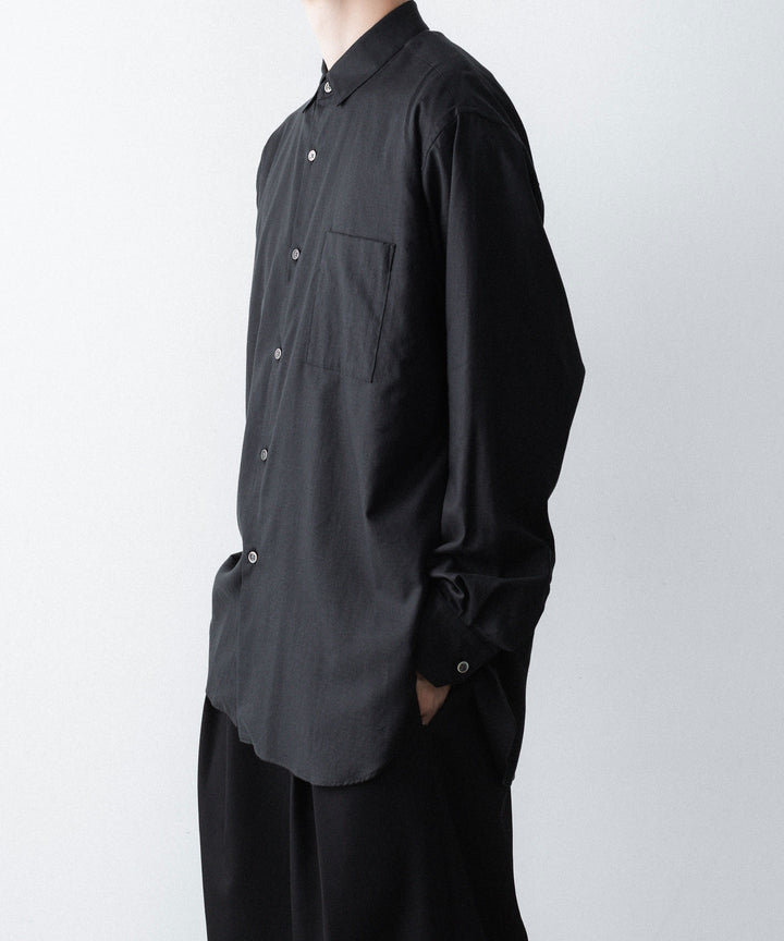 ssstein(シュタイン)のCOTTON SILK OVERSIZED LS SHIRT - BLACKの公式通販サイトsession福岡セレクトショップ